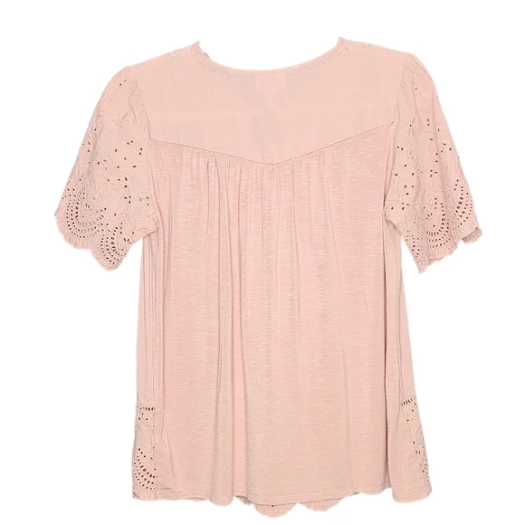 Knox Rose Eyelet Embroidered Boho Top, Size Small, GUC - Picture 3 of 7